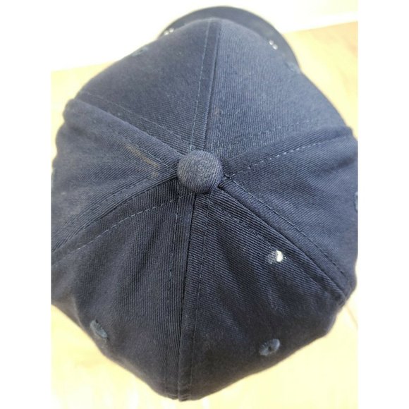 Under Armour Large XL Flex Fitted Hat UA American Flag Logo Embroidered Blue - Picture 6 of 10